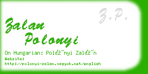 zalan polonyi business card